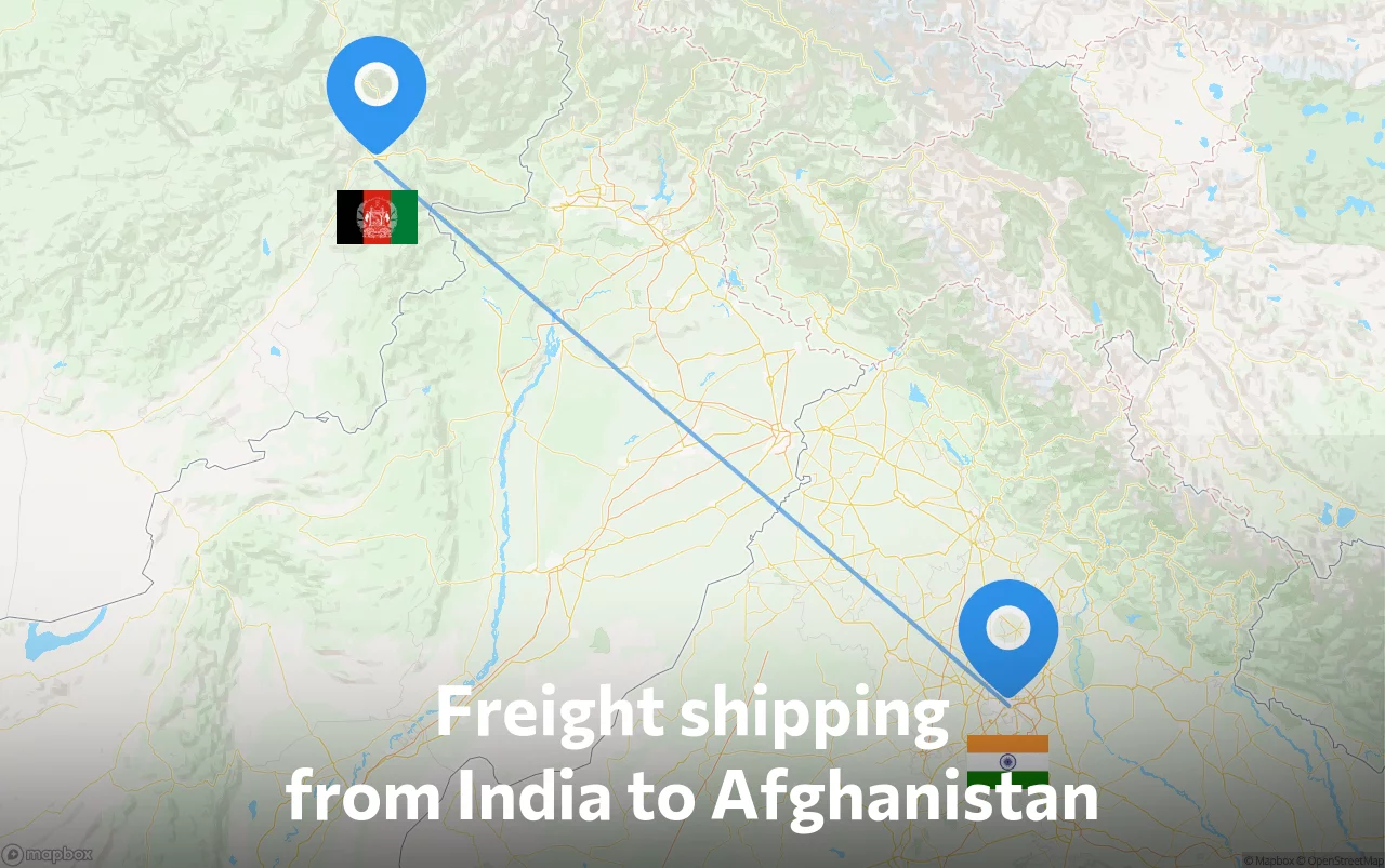 Shipping route from India to Afghanistan