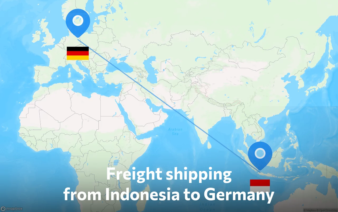 Shipping route from Indonesia to Germany