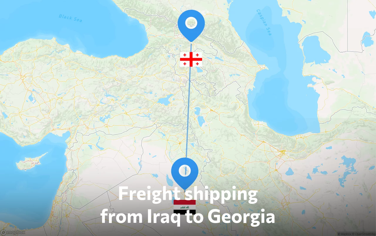 Shipping route from Iraq to Georgia