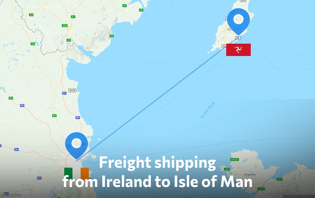 Shipping route from Ireland to Isle of Man