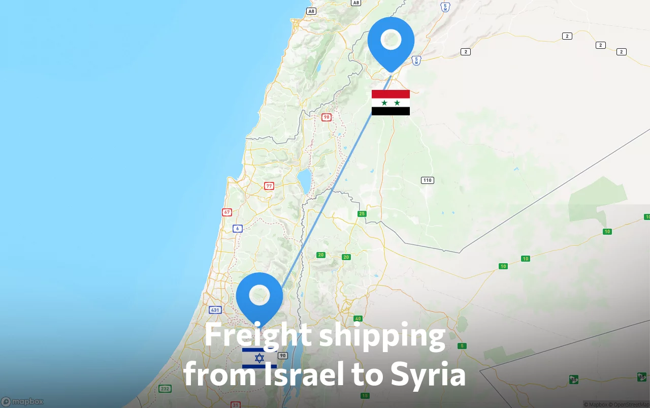Shipping route from Israel to Syria