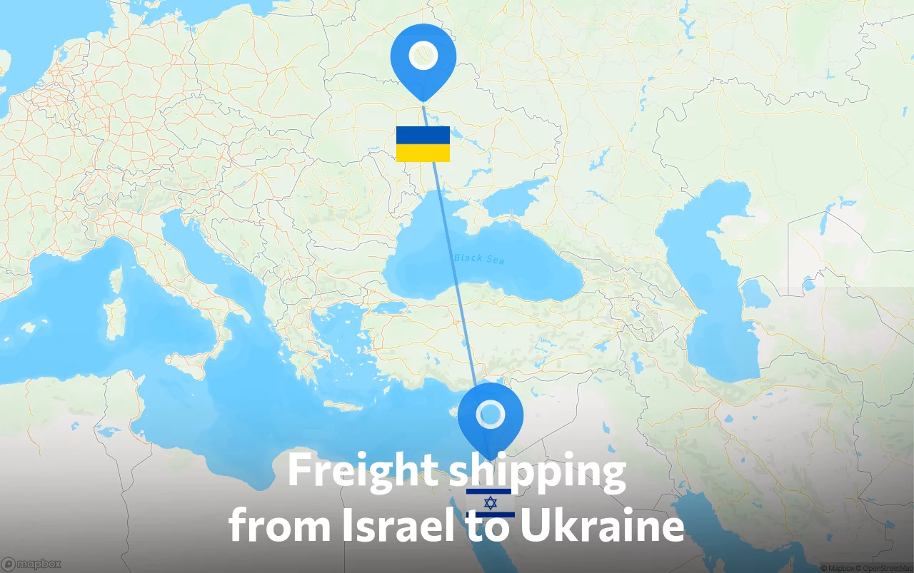 Shipping route from Israel to Ukraine