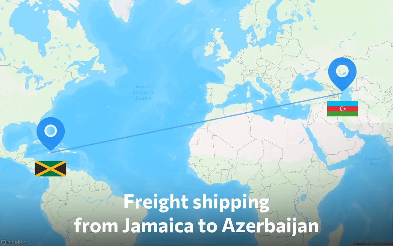 Shipping route from Jamaica to Azerbaijan