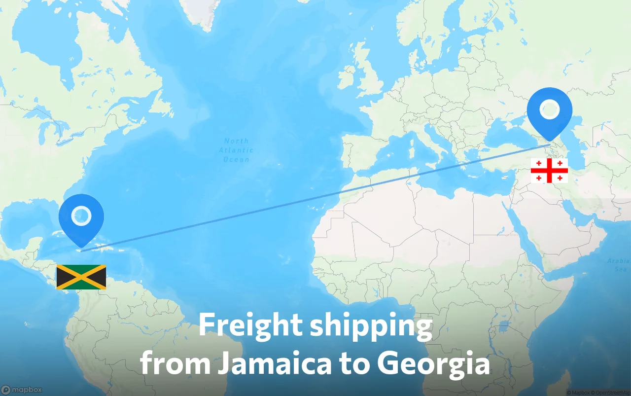 Shipping route from Jamaica to Georgia