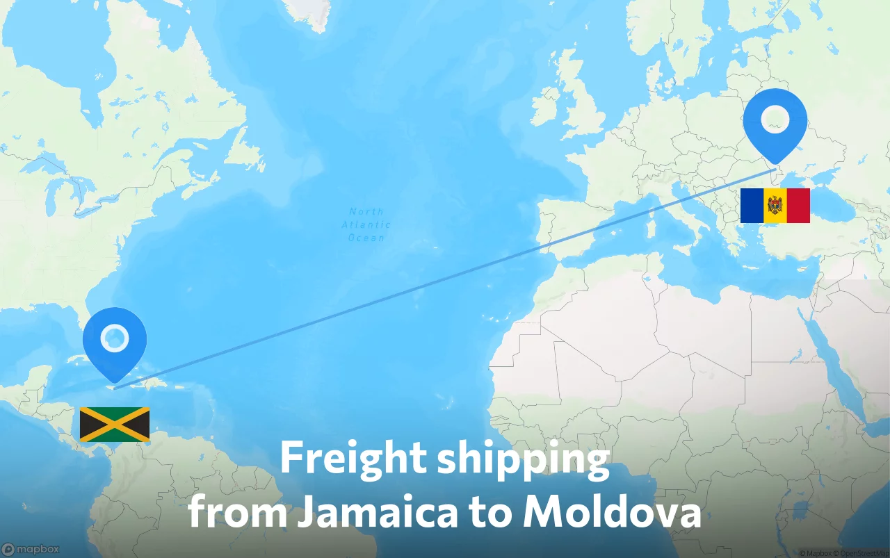 Shipping route from Jamaica to Moldova
