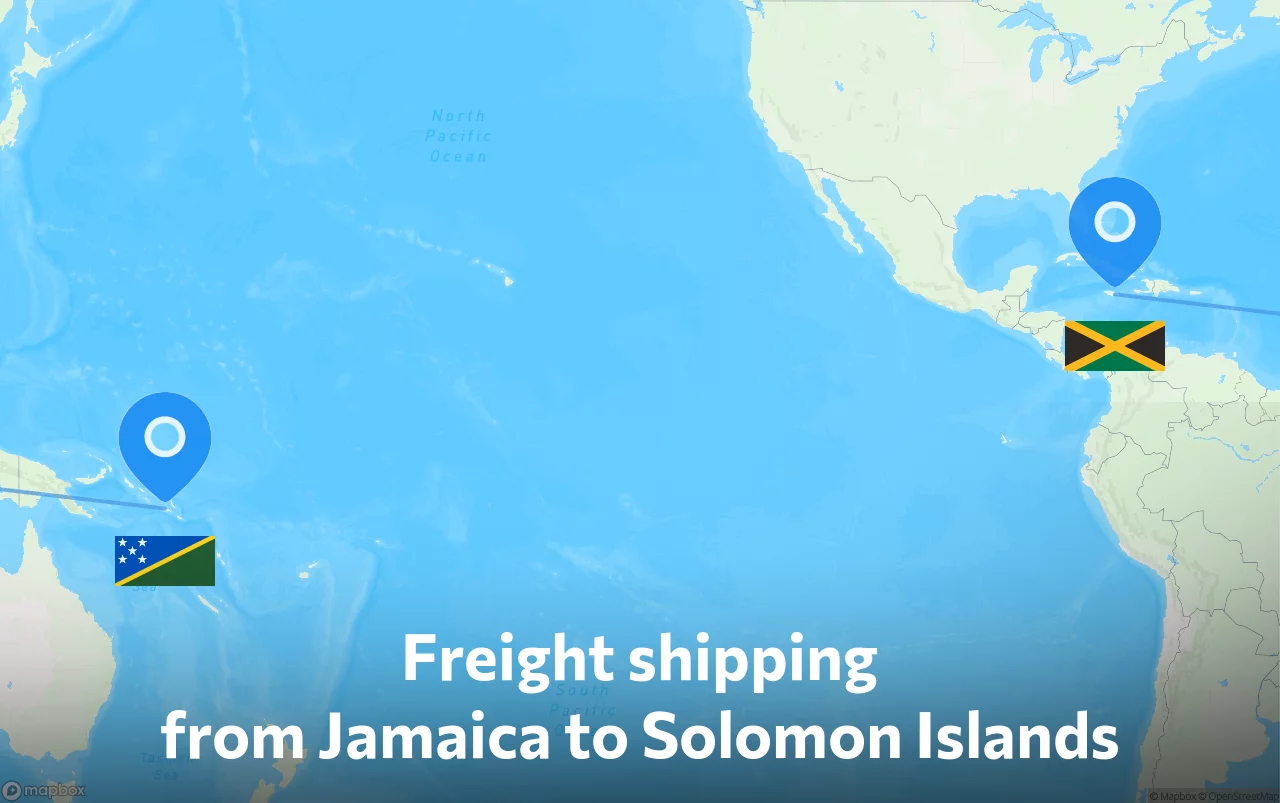 Shipping route from Jamaica to Solomon Islands