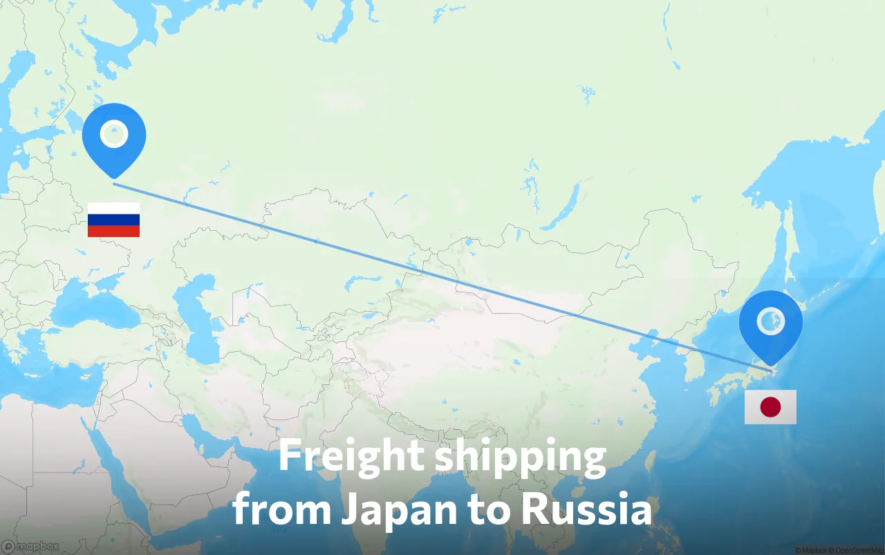 Shipping route from Japan to Russia