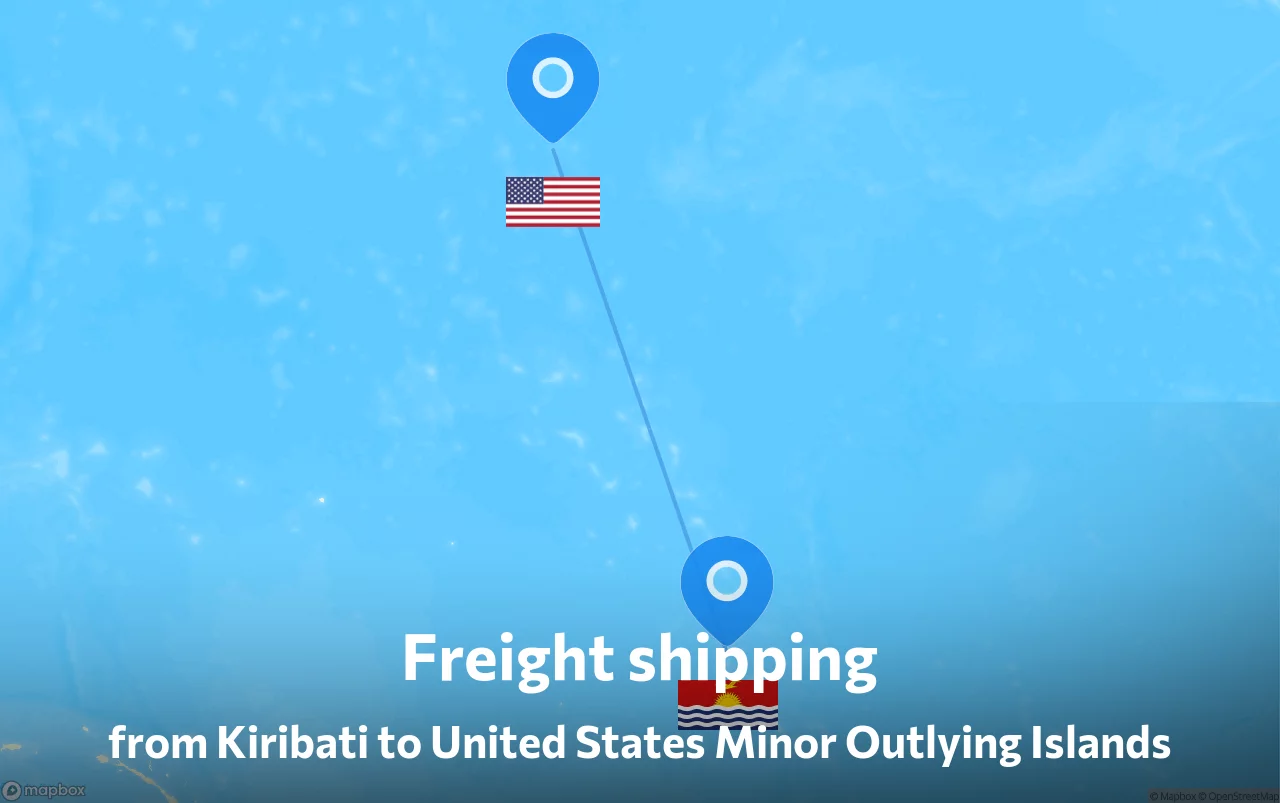 Shipping route from Kiribati to United States Minor Outlying Islands