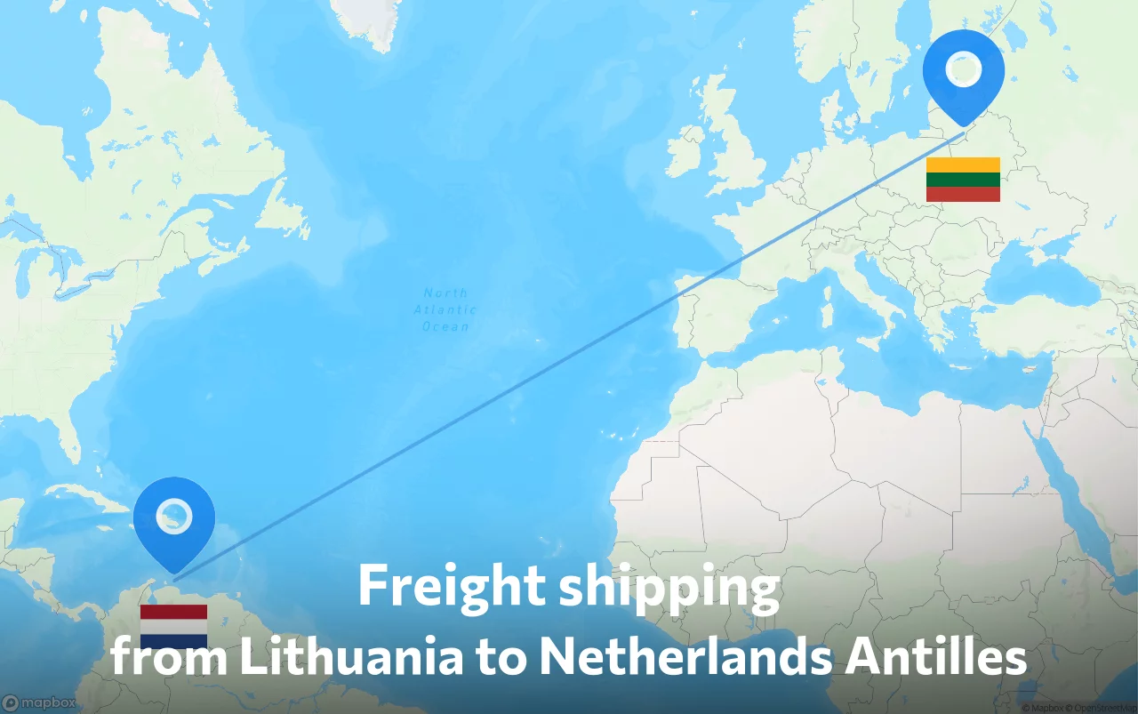 Shipping route from Lithuania to Netherlands Antilles