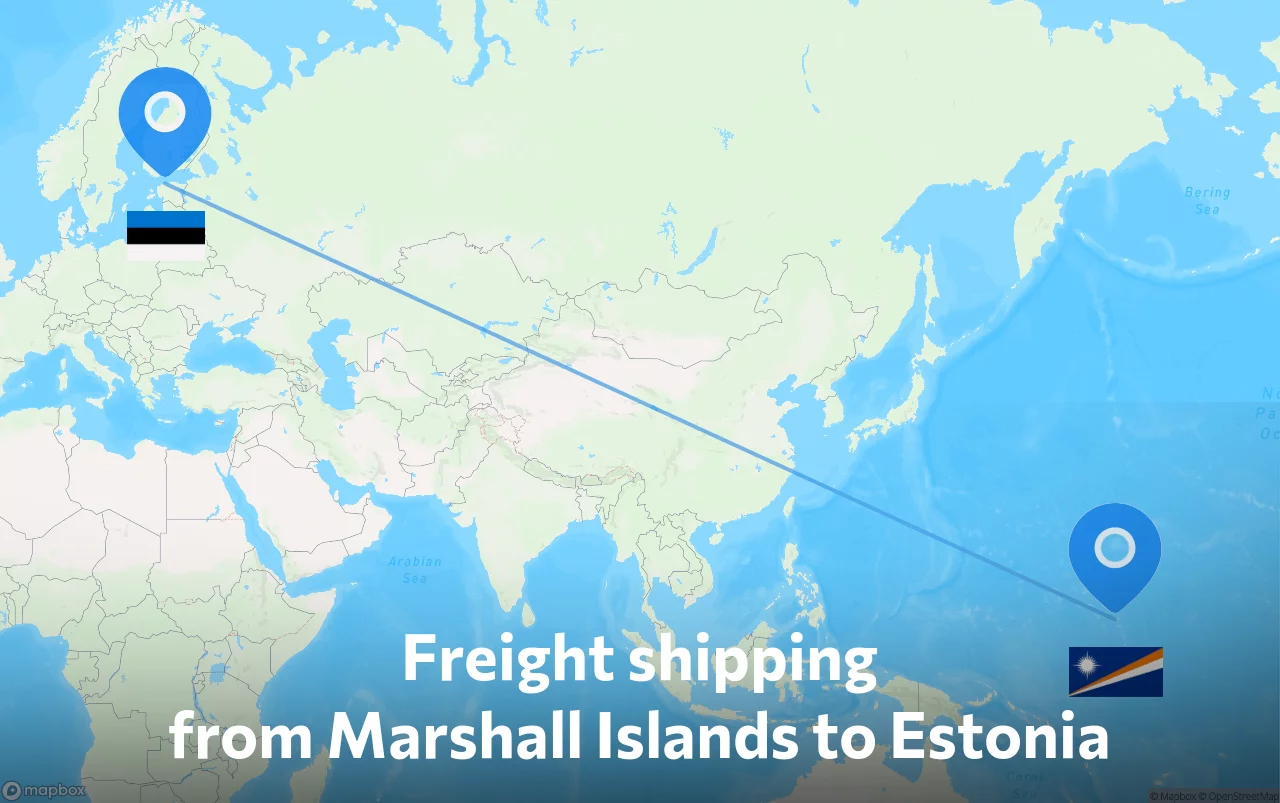 Shipping route from Marshall Islands to Estonia