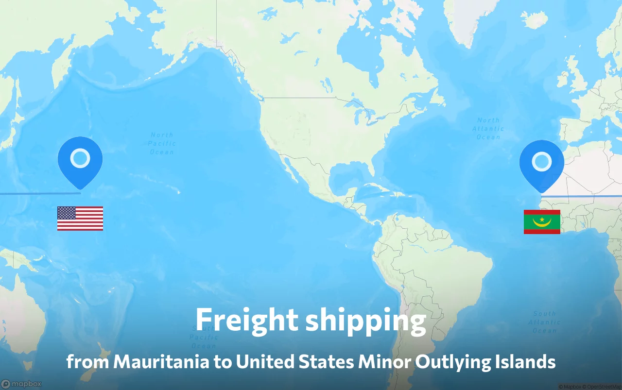 Shipping route from Mauritania to United States Minor Outlying Islands