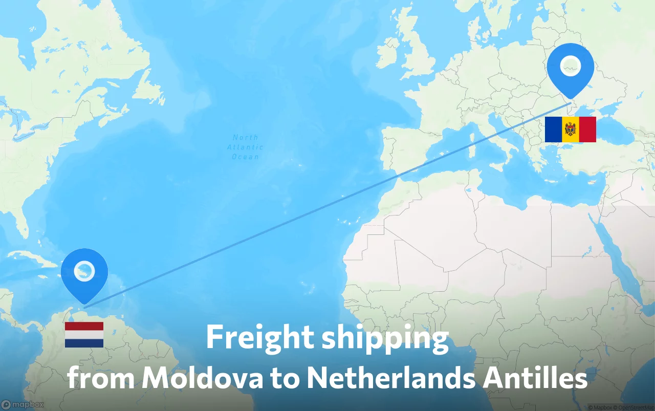 Shipping route from Moldova to Netherlands Antilles