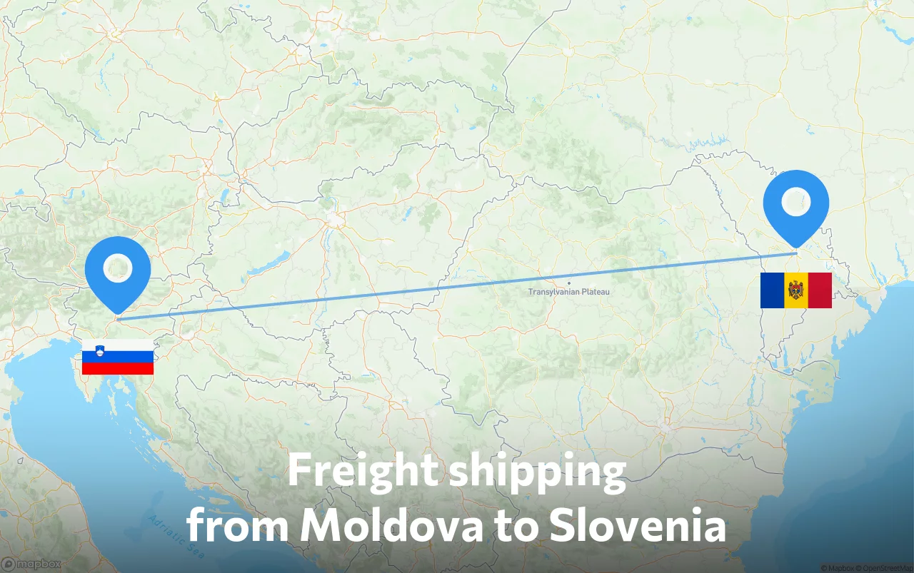 Shipping route from Moldova to Slovenia
