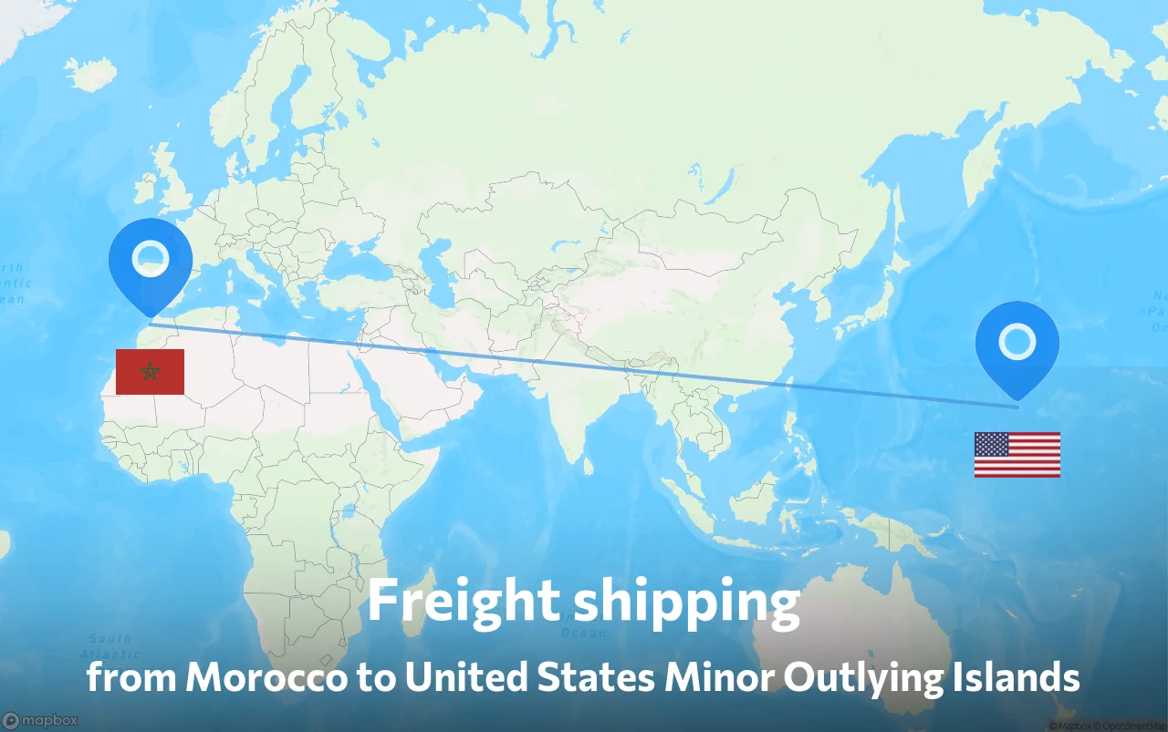 Shipping route from Morocco to United States Minor Outlying Islands
