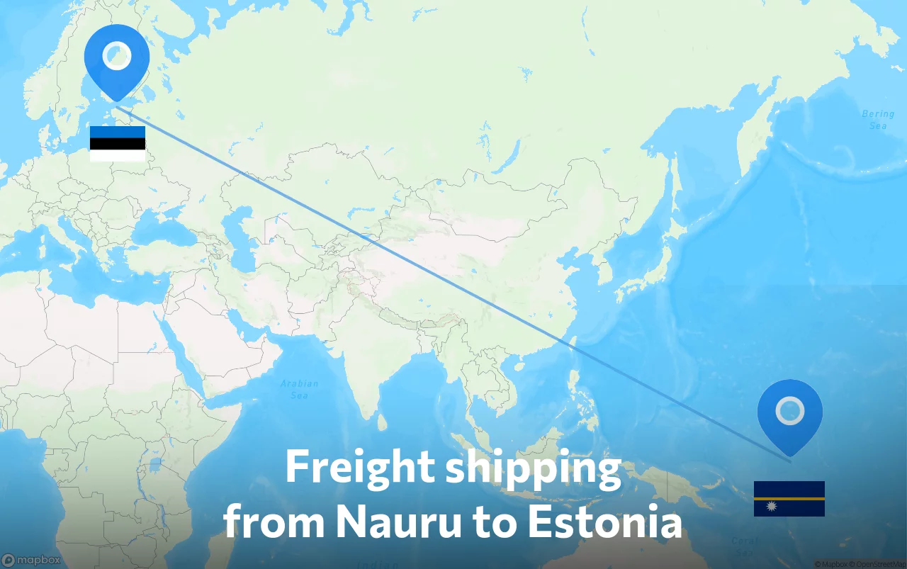Shipping route from Nauru to Estonia