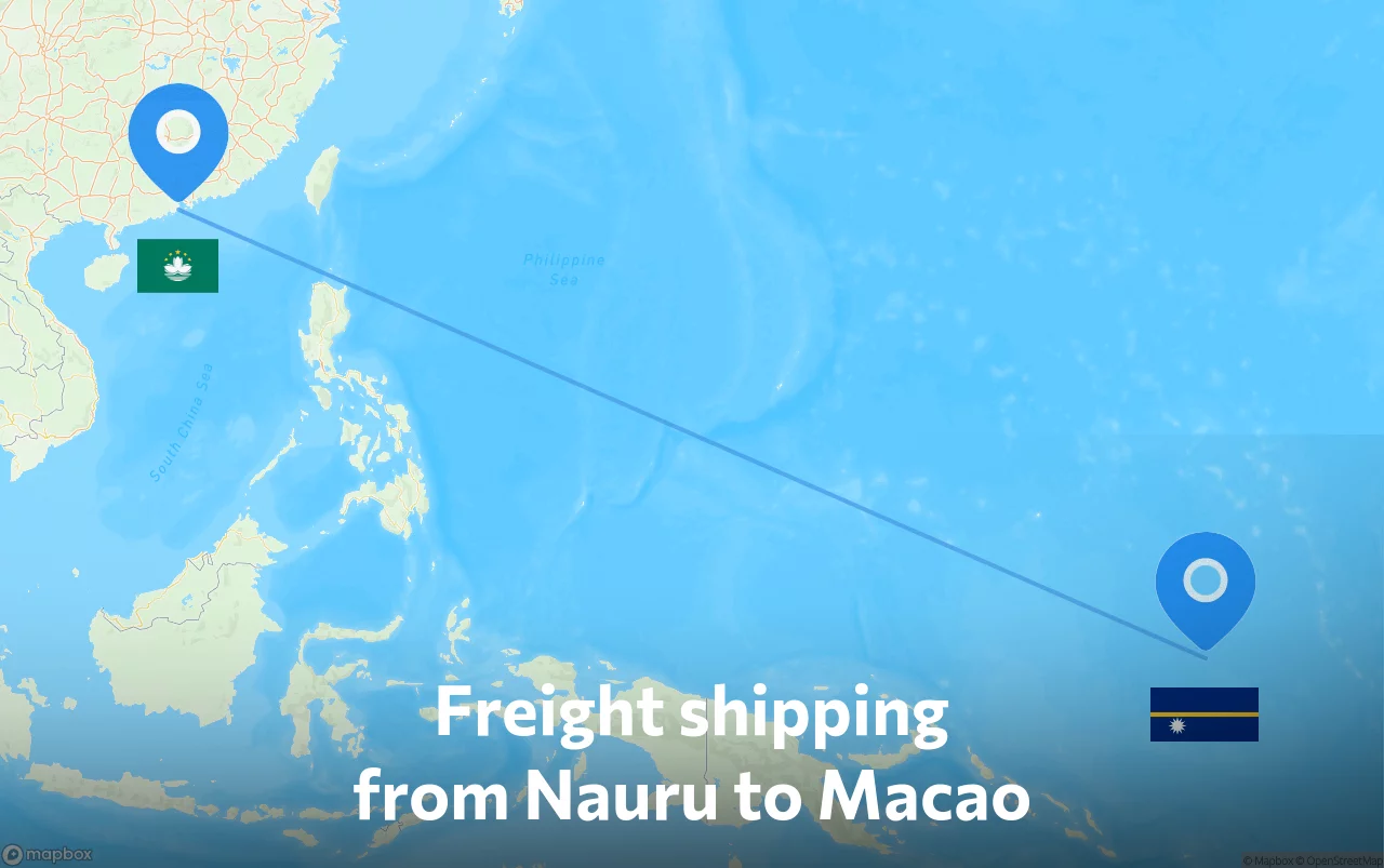 Shipping route from Nauru to Macao