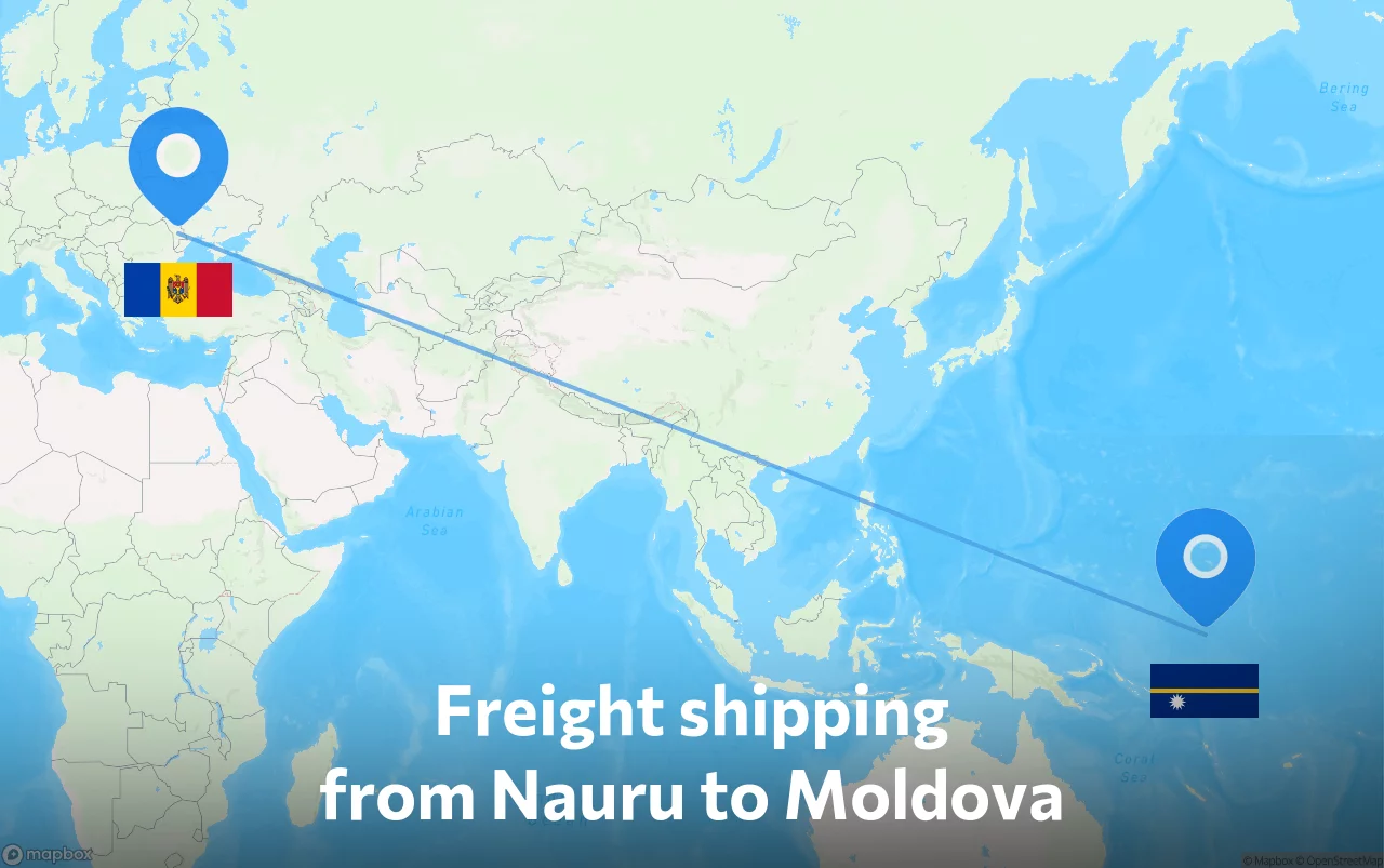 Shipping route from Nauru to Moldova