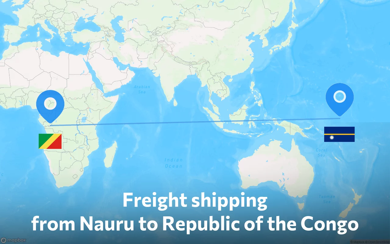 Shipping route from Nauru to Republic of the Congo
