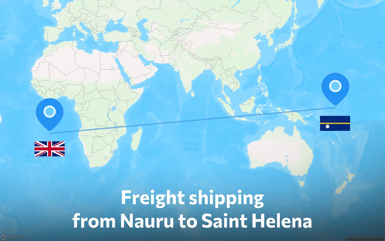 Shipping route from Nauru to Saint Helena