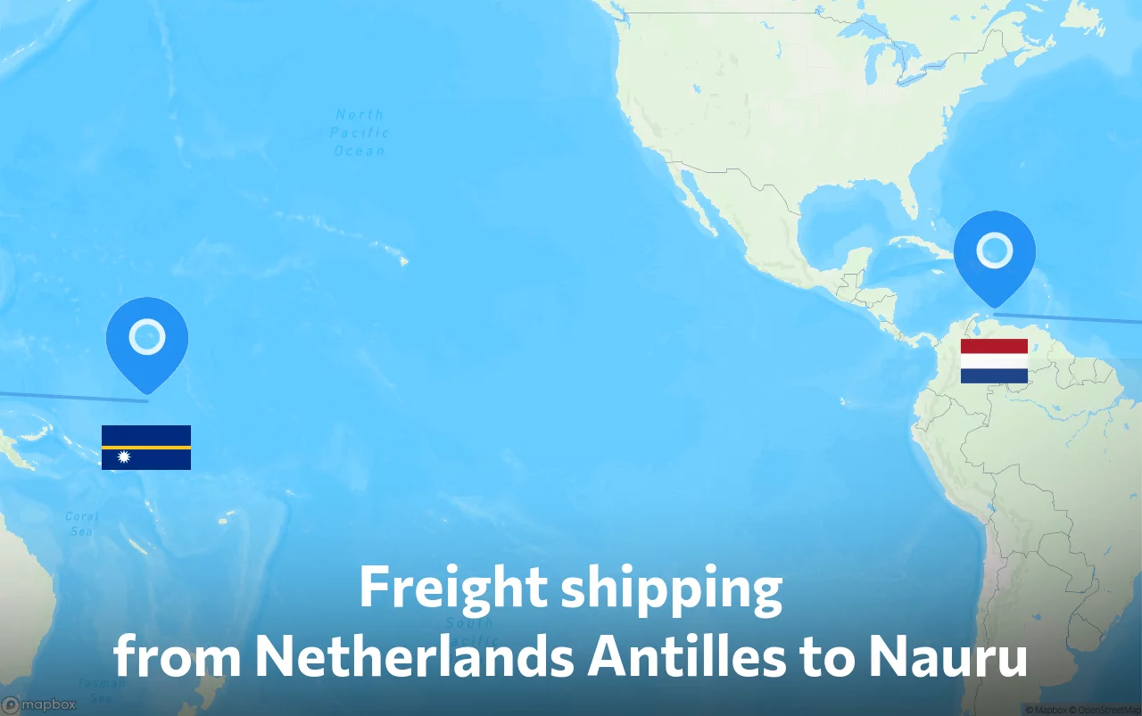 Shipping route from Netherlands Antilles to Nauru