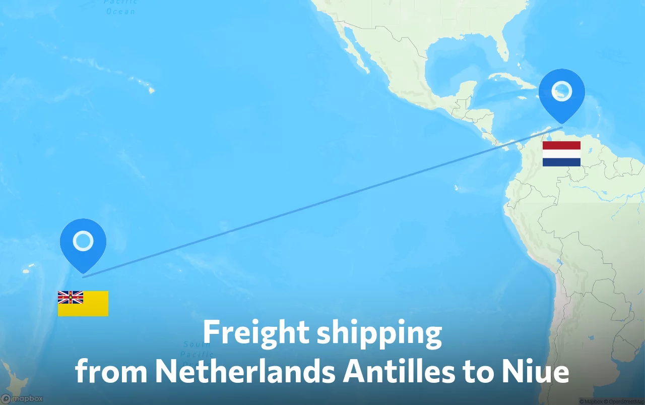 Shipping route from Netherlands Antilles to Niue