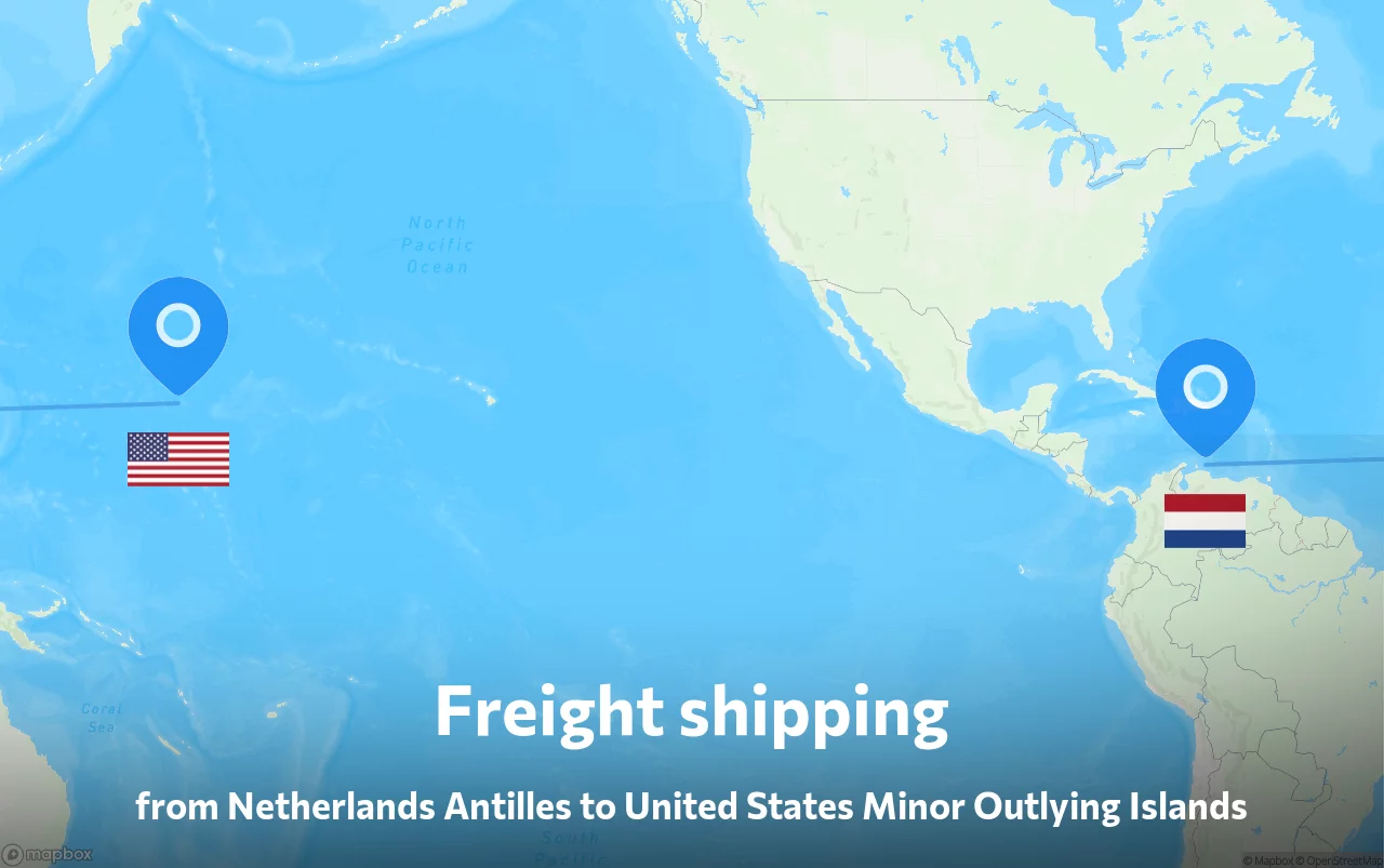 Shipping route from Netherlands Antilles to United States Minor Outlying Islands