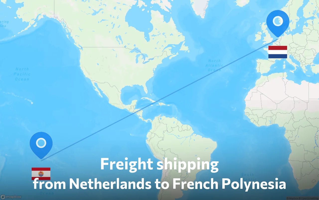 Shipping route from Netherlands to French Polynesia