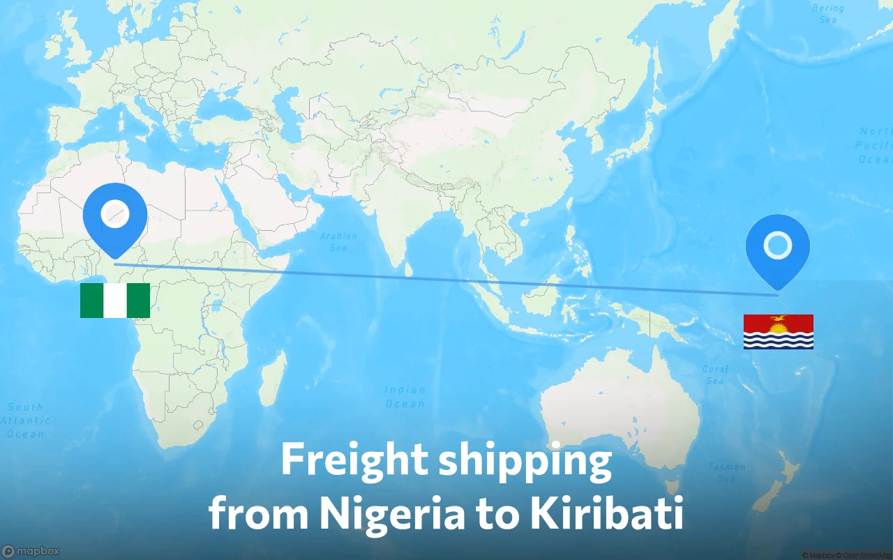 Shipping route from Nigeria to Kiribati