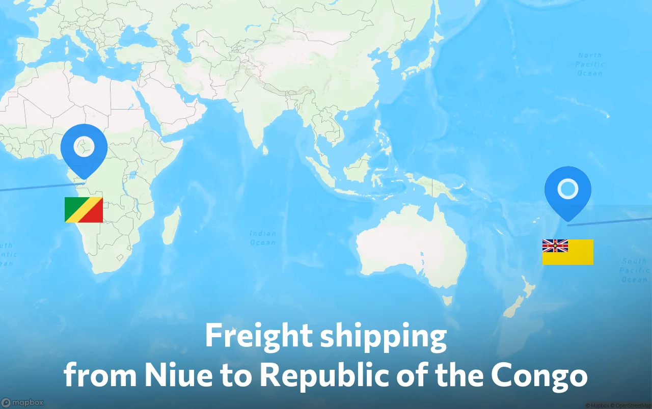 Shipping route from Niue to Republic of the Congo