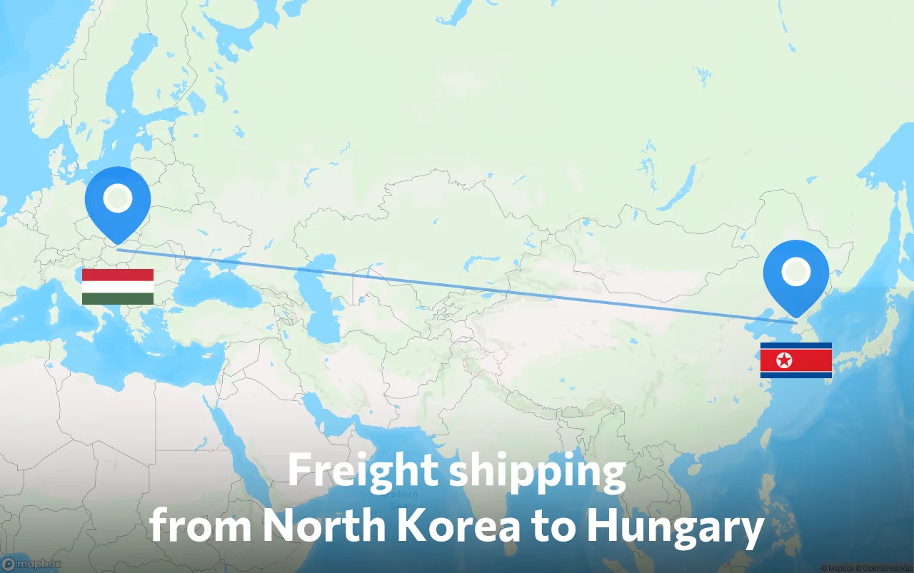 Shipping route from North Korea to Hungary