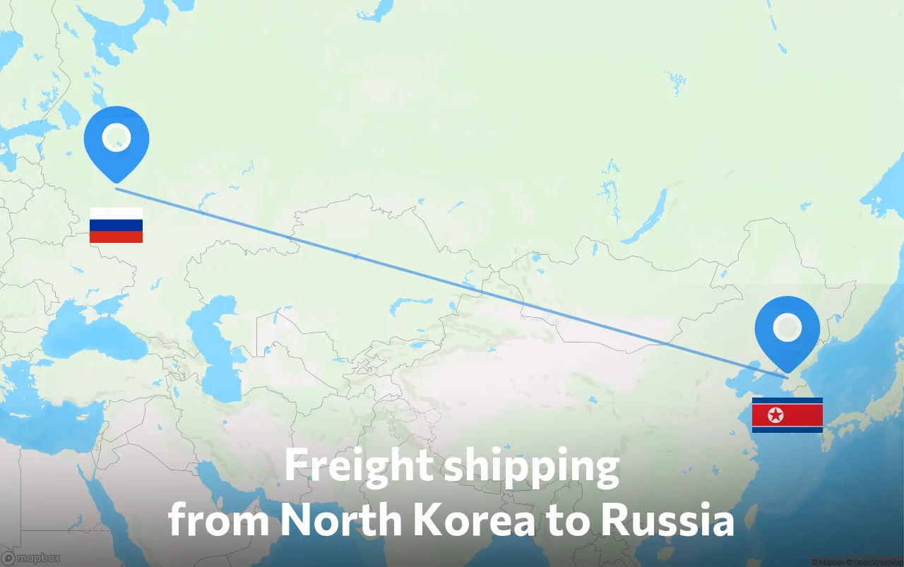 Shipping route from North Korea to Russia