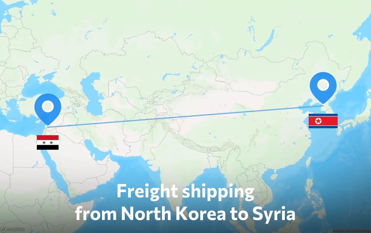Shipping route from North Korea to Syria