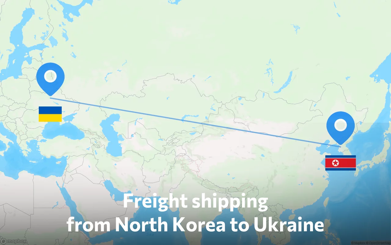 Shipping route from North Korea to Ukraine