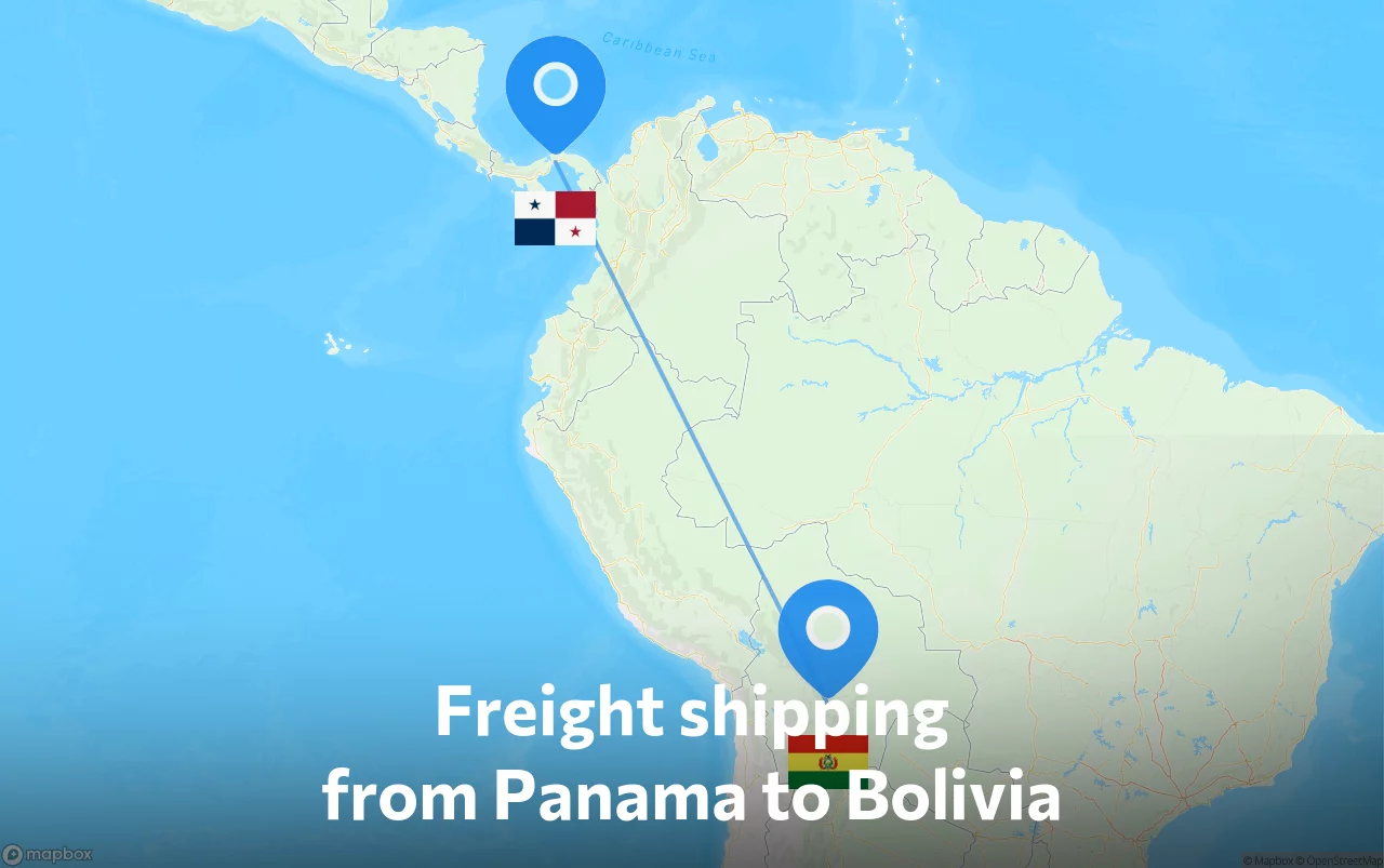 Shipping route from Panama to Bolivia