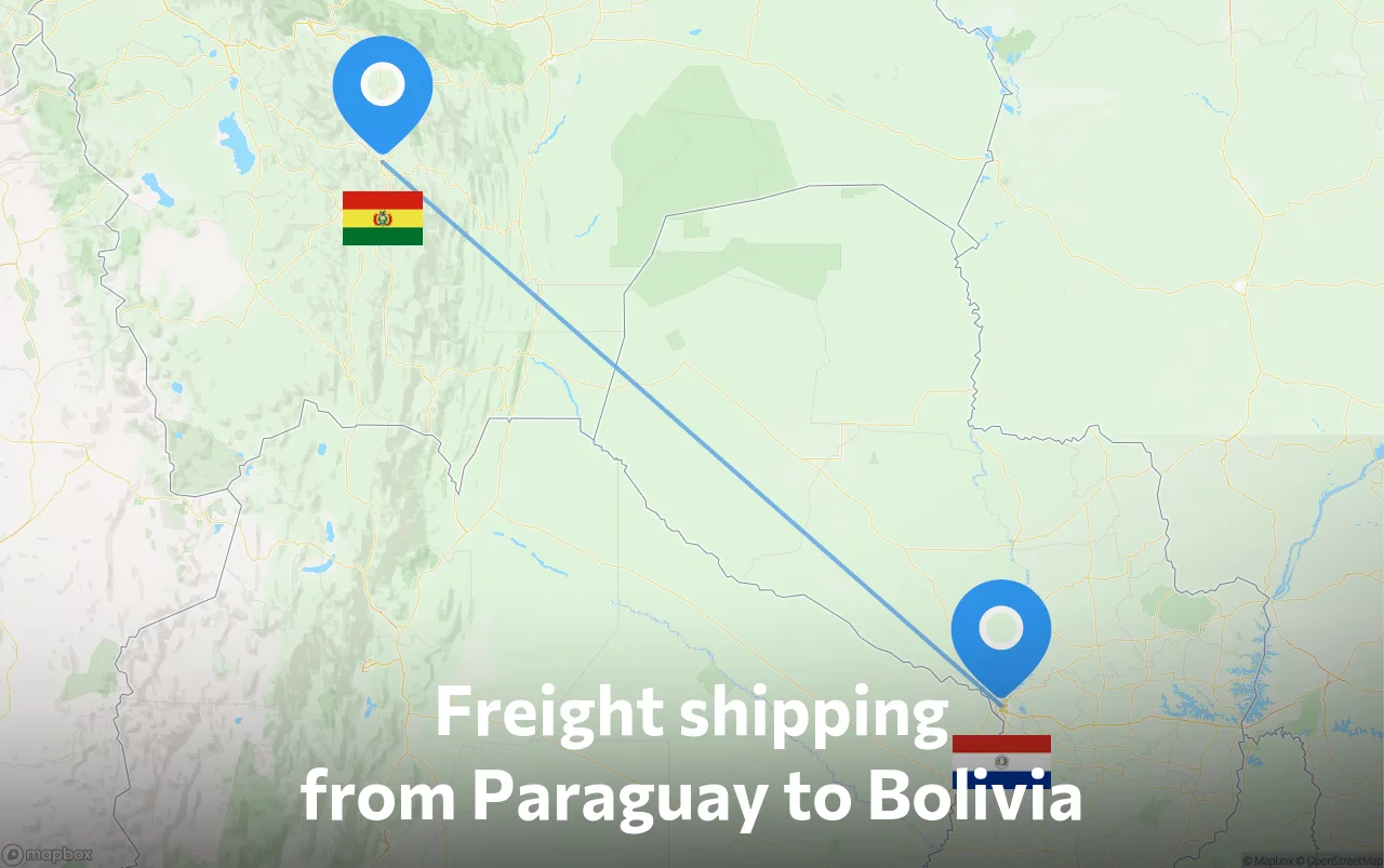 Shipping route from Paraguay to Bolivia