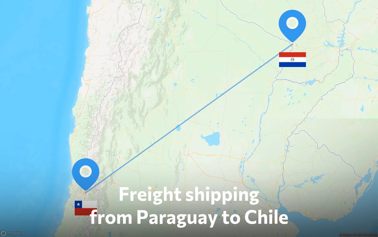 Shipping route from Paraguay to Chile
