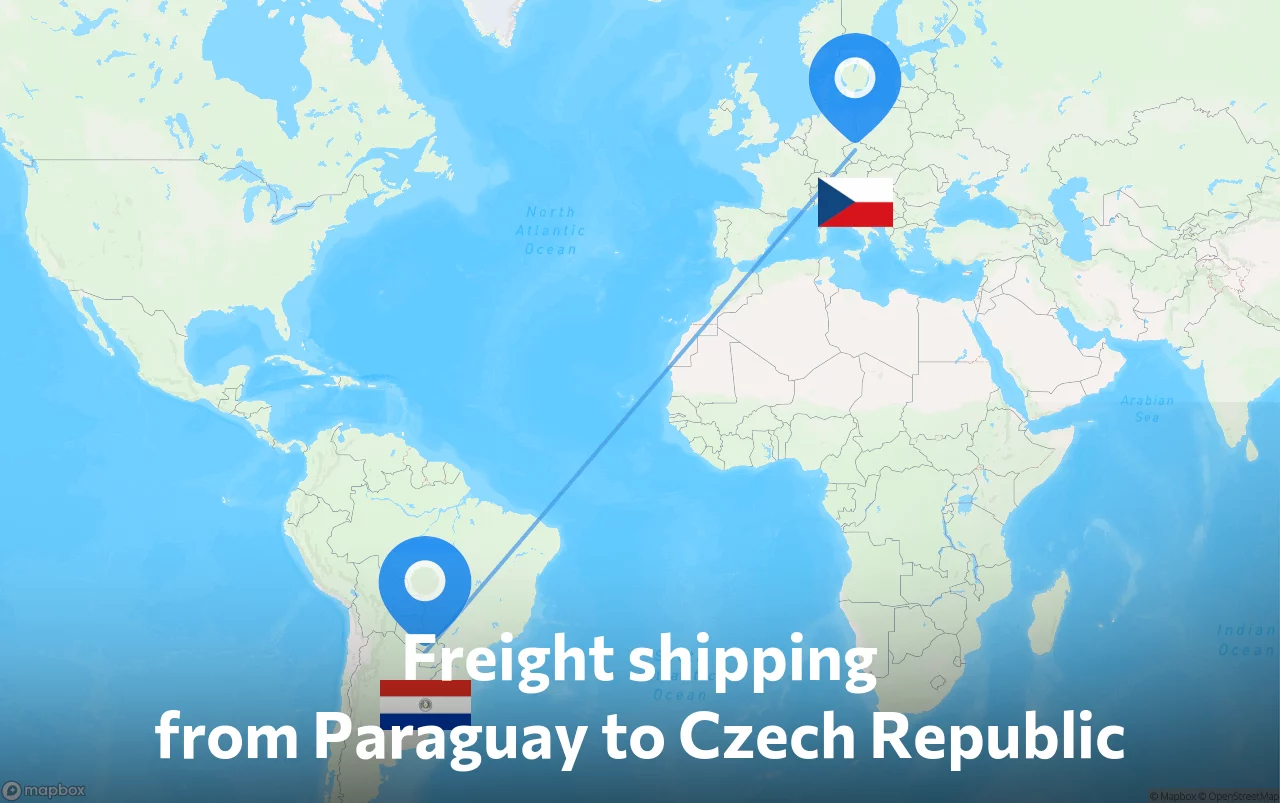 Shipping route from Paraguay to Czech Republic