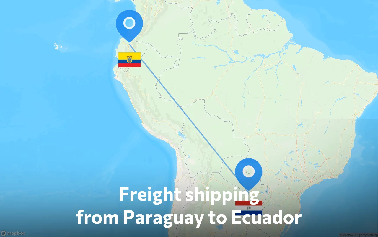Shipping route from Paraguay to Ecuador