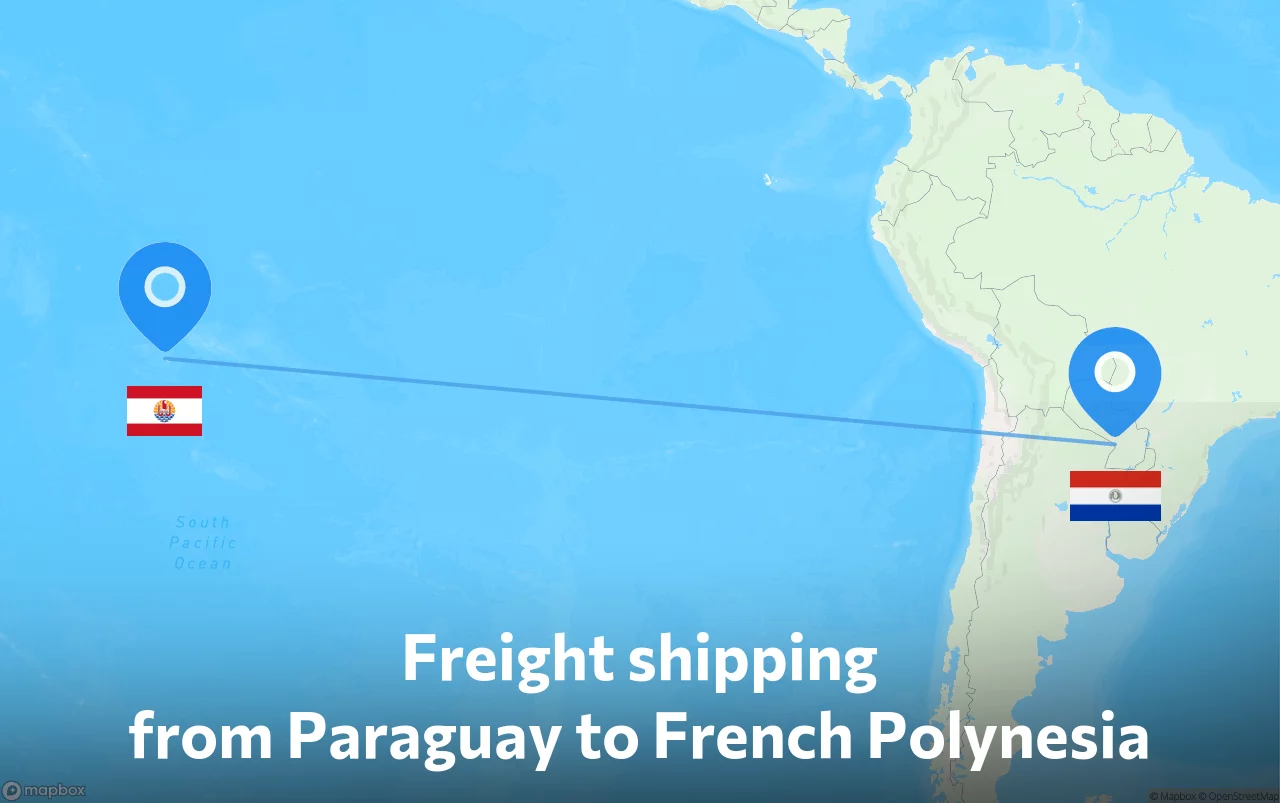 Shipping route from Paraguay to French Polynesia