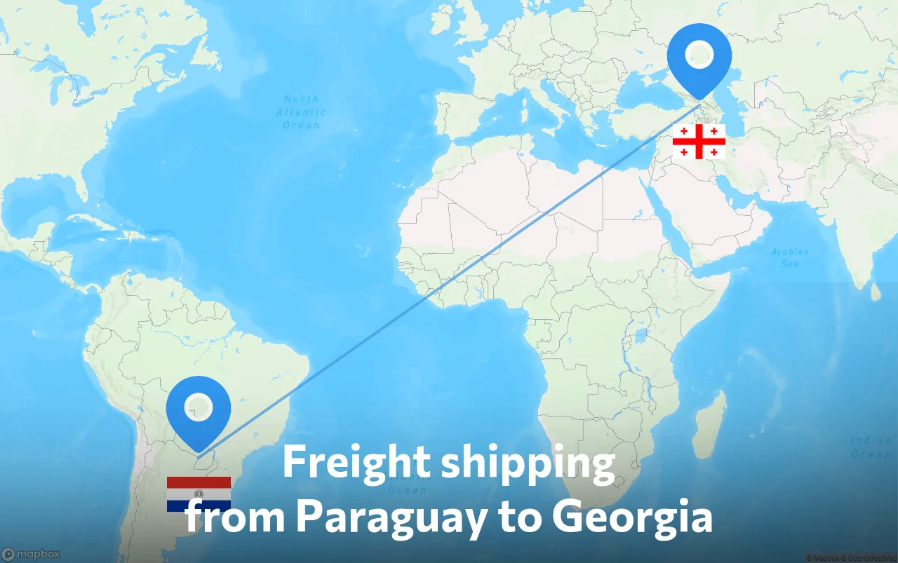 Shipping route from Paraguay to Georgia