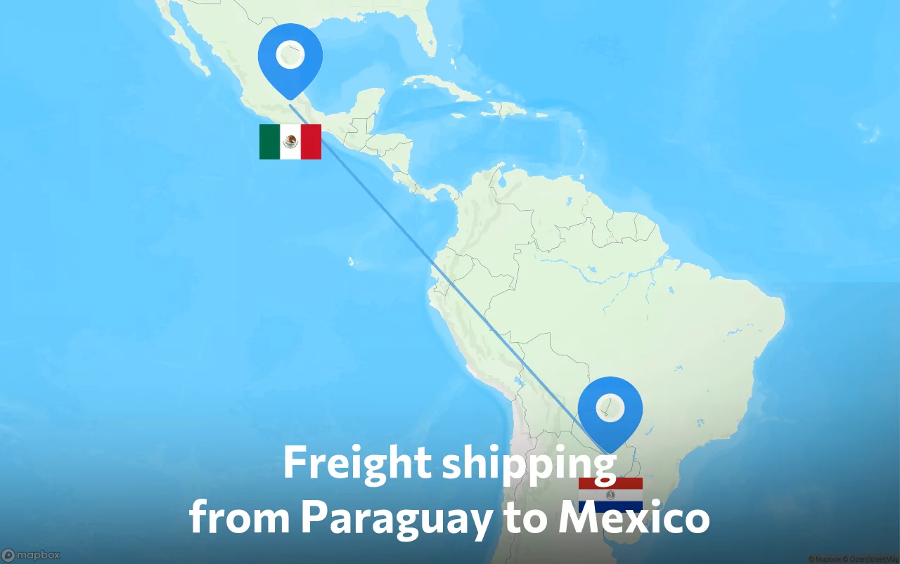 Shipping route from Paraguay to Mexico
