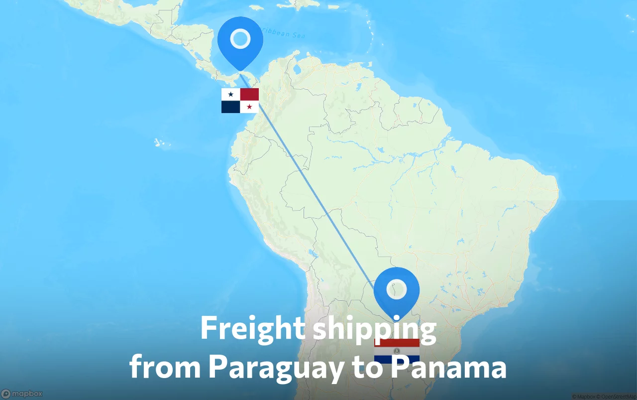 Shipping route from Paraguay to Panama