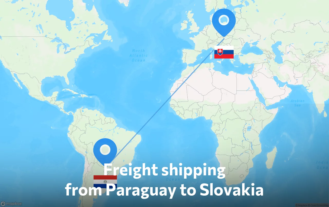 Shipping route from Paraguay to Slovakia