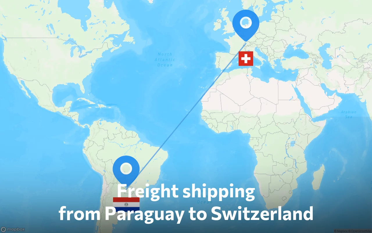 Shipping route from Paraguay to Switzerland