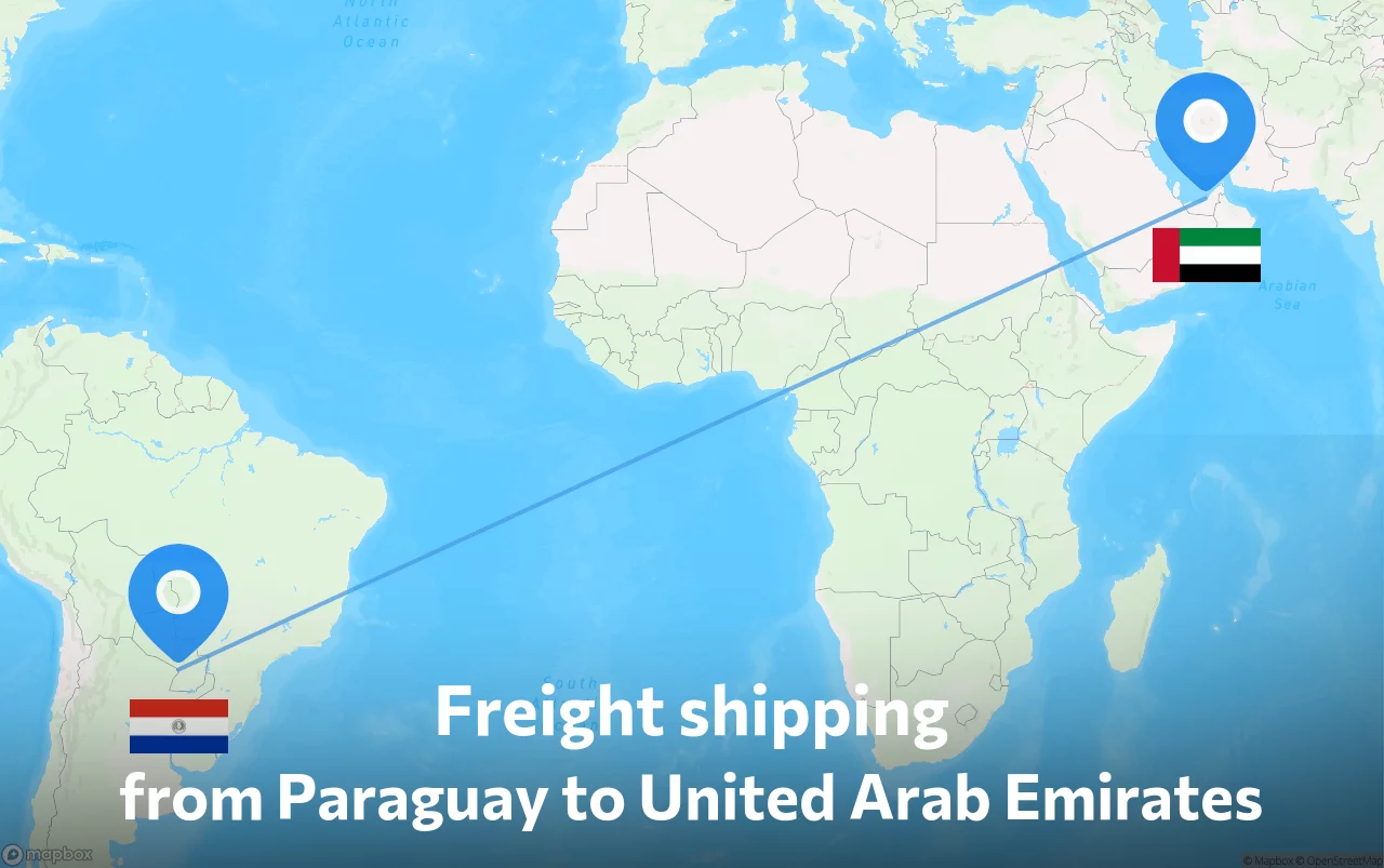 Shipping route from Paraguay to United Arab Emirates