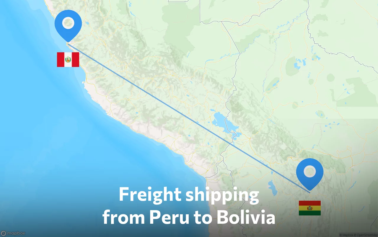 Shipping route from Peru to Bolivia