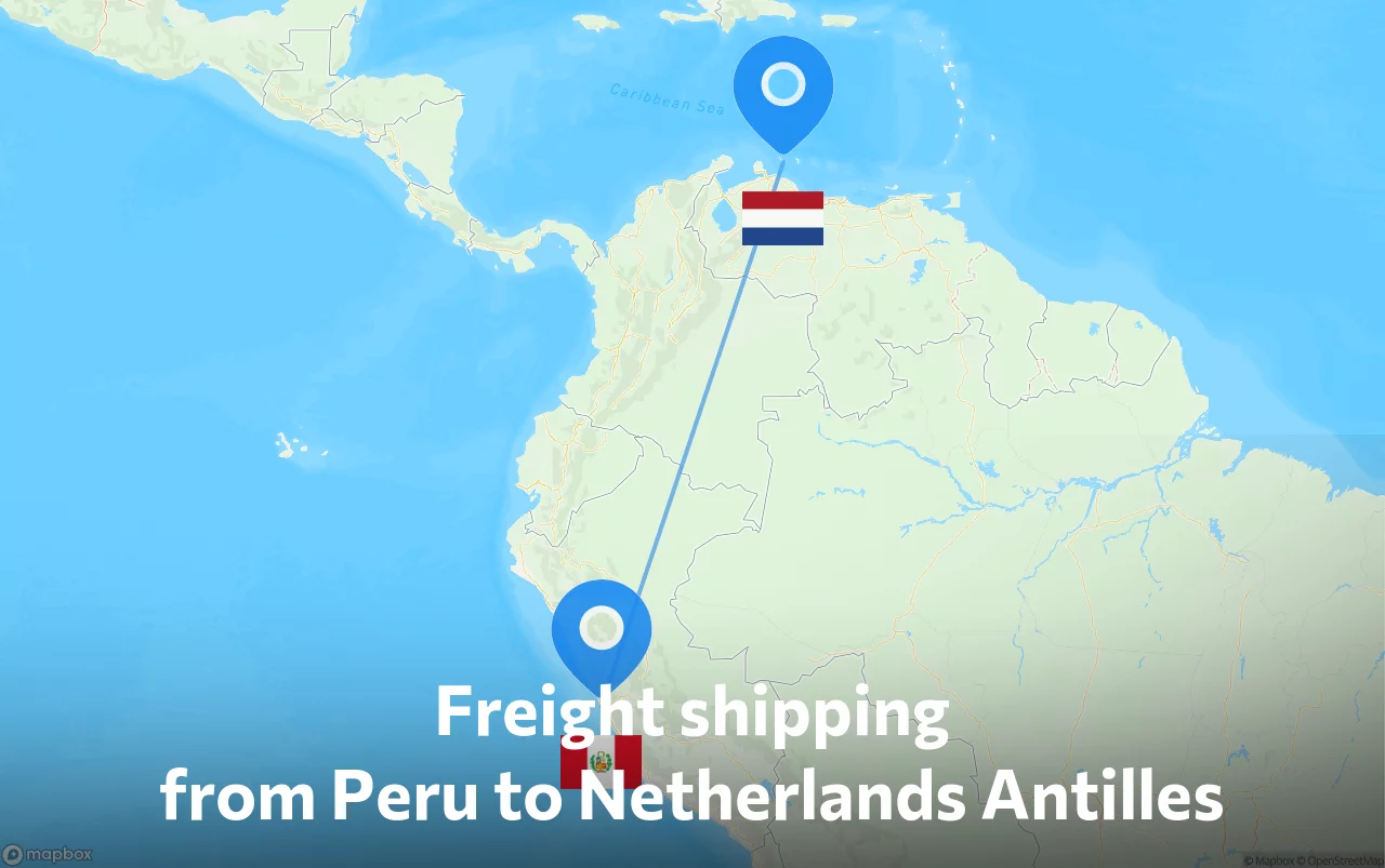 Shipping route from Peru to Netherlands Antilles