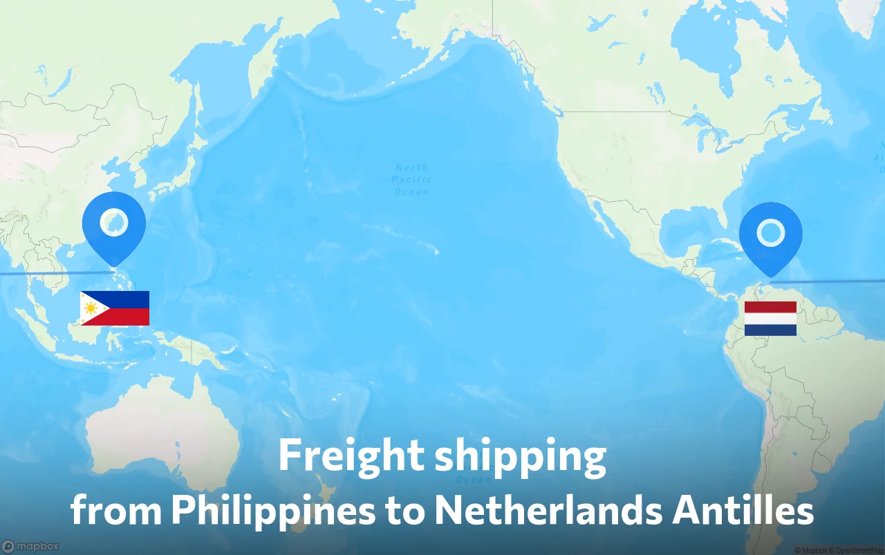 Shipping route from Philippines to Netherlands Antilles