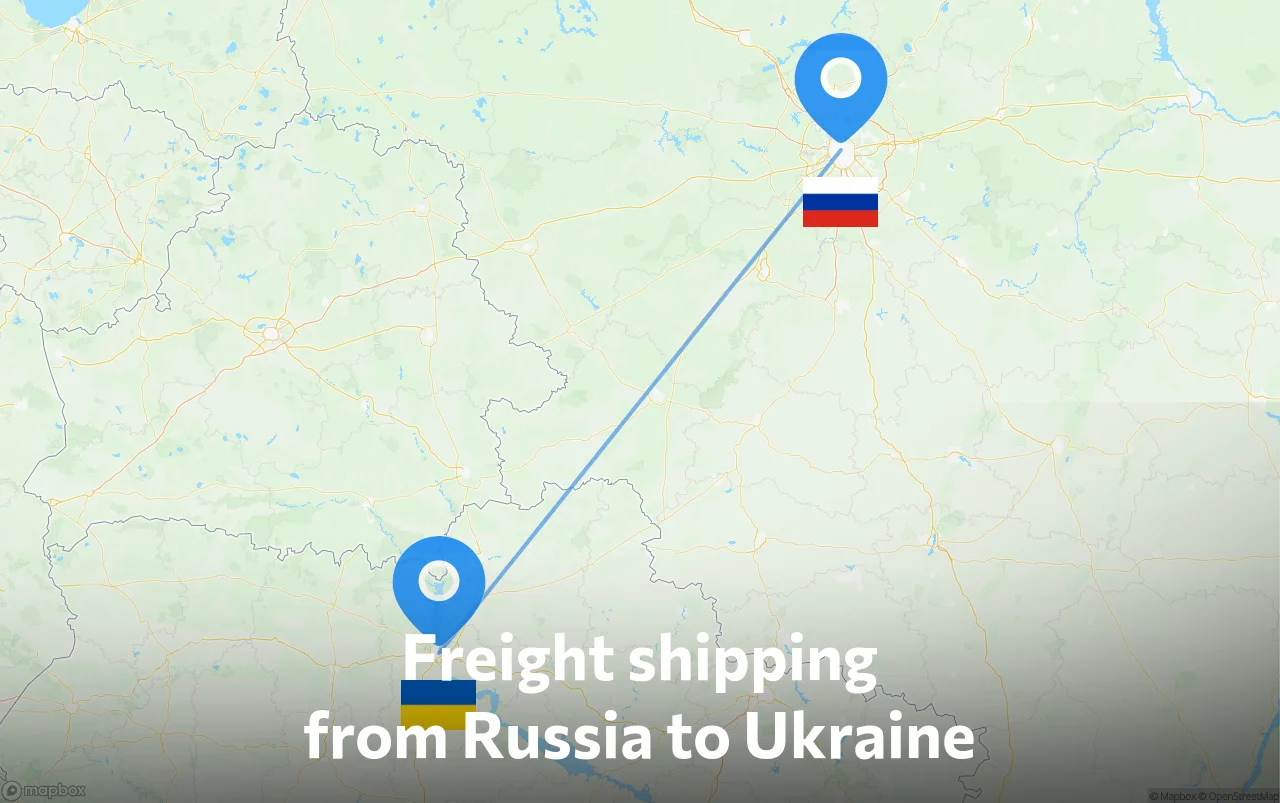 Shipping route from Russia to Ukraine