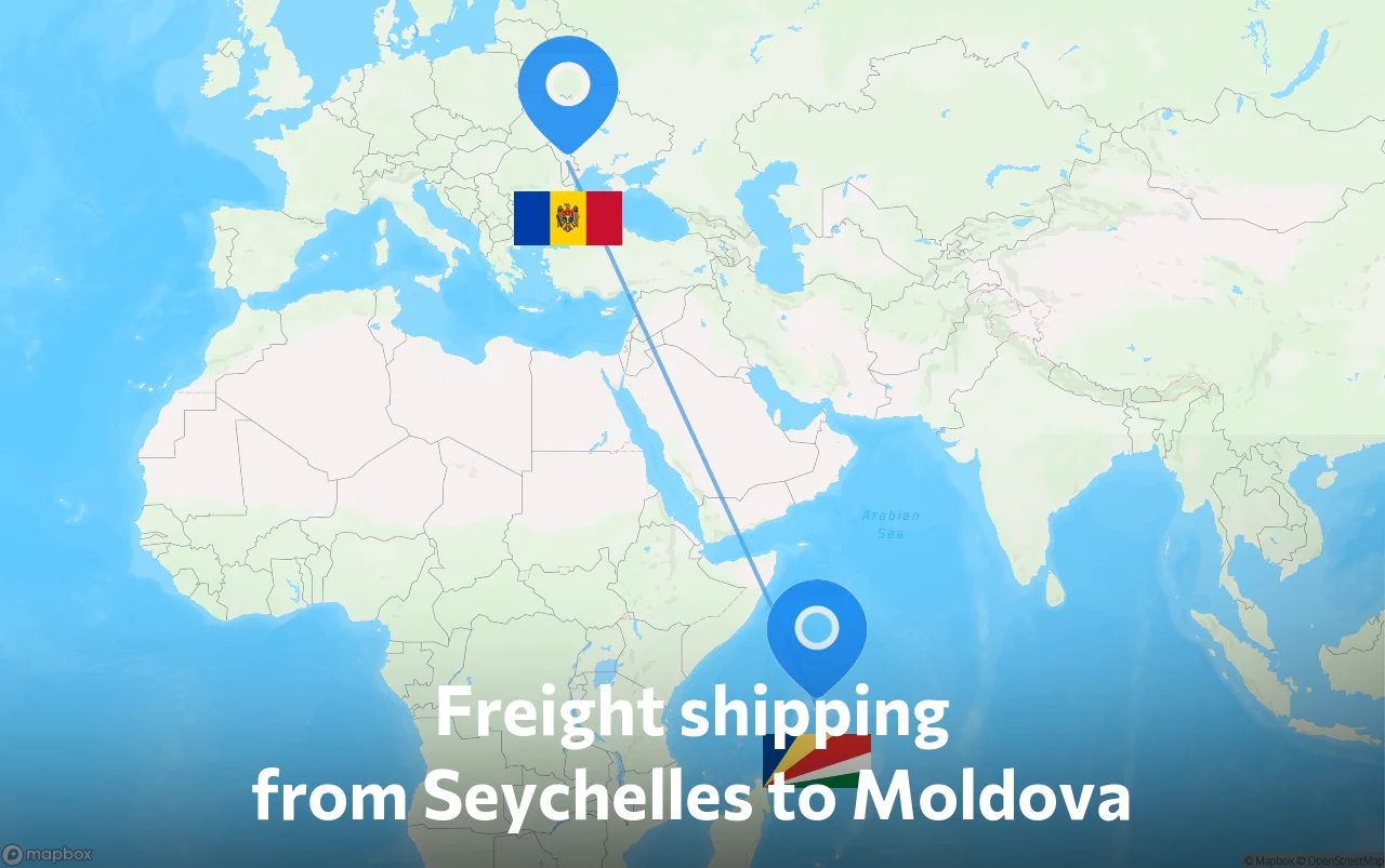 Shipping route from Seychelles to Moldova